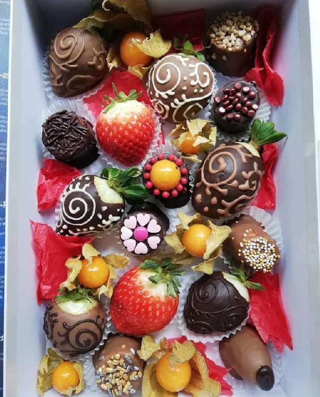 Früchtejubel Schokofrüchte-Arrangements